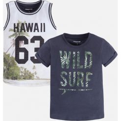 Mayoral - T-shirt dziecięcy 92-134 cm (2-pack). Szare t-shirty męskie Mayoral, z nadrukiem, z bawełny, z okrągłym kołnierzem. Za 89,90 zł.