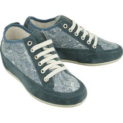 IGI&CO 11594 00 scamosciato/pizzo jeans, półbuty (sneakersy) damskie. Koturny damskie IGI&CO, bez wzorów, z jeansu, bez obcasa, na koturnie, bez zapięcia. Za 379,90 zł.