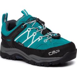 Trekkingi CMP - Kids Rigel Low Trekking Shoes Wp 3Q13244 Curacao/Antracite 08LD. Niebieskie półbuty dziewczęce CMP, na sznurówki. W wyprzedaży za 169,00 zł.