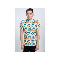 T-SHIRT MĘSKI ABSTRAKCJA. Szare t-shirty męskie Republic of patterns, xxl, bez wzorów, bez kołnierzyka. Za 119,00 zł.
