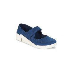 Buty Clarks TRI AMANDA. Niebieskie trampki i tenisówki damskie marki Clarks, bez wzorów, bez zapięcia. Za 255,20 zł.