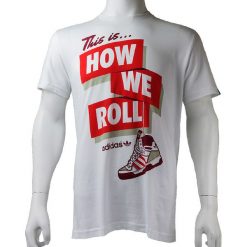 Adidas Type Tee Z36496. Czerwone t-shirty męskie Adidas, xl, bez wzorów, z bawełny, bez kołnierzyka. W wyprzedaży za 69,99 zł.