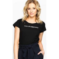 Bluzki damskie: Czarny T-shirt Forbidden