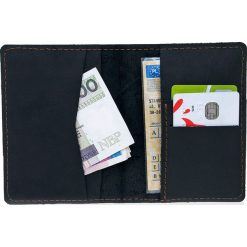 Skórzany cienki portfel slim wallet BRODRENE SW05 czarny - Czarny. Czarne portfele męskie Brødrene, bez wzorów, ze skóry. Za 83,99 zł.