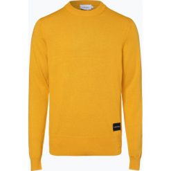 Calvin Klein - Sweter męski, żółty. Żółte swetry klasyczne męskie marki Calvin Klein, m, z wełny. Za 449,95 zł.