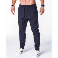 Joggery męskie: SPODNIE MĘSKIE JOGGERY P707 – GRANATOWE