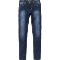Dżinsy Power Stretch Skinny Fit Straight bonprix ciemnoniebieski "stone used". Niebieskie jeansy męskie relaxed fit marki bonprix. Za 99,99 zł.