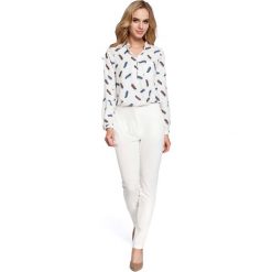 Eleganckie Ecru Spodnie Cygaretki. Szare spodnie damskie Molly.pl, s. Za 139,90 zł.