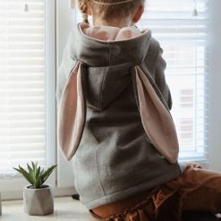 Bluza z uszami na zamek. Szare bluzy dziewczęce marki Pakamera. Za 135,00 zł.