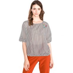 TWINSET Bluzka Czarny Biały. Czarne bluzki damskie Twinset, xs, w paski, z jedwabiu, bez kołnierzyka, bez rękawów. Za 648,95 zł.
