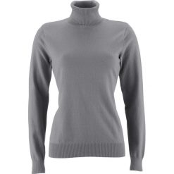 Sweter z golfem bonprix szary melanż. Szare swetry damskie bonprix, bez wzorów, z dzianiny, z długim rękawem. Za 54,99 zł.