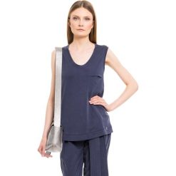 Simple - Top. Szare topy damskie marki Simple, z dzianiny, eleganckie, z dekoltem w łódkę. W wyprzedaży za 139,90 zł.