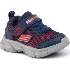 Sneakersy SKECHERS - Intergrid 95022N/NVRD Navy/Red. Niebieskie trampki chłopięce Skechers, bez wzorów, ze skóry ekologicznej, na rzepy. Za 139,00 zł.