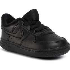Buty NIKE - Force 1 Crib (CB) CK2201 001 Black/Black/Black. Czarne półbuty dziewczęce Nike, bez zapięcia. Za 149,00 zł.