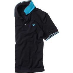 Shirt polo bonprix czarny. Czarne koszulki męskie bonprix, s, bez wzorów, z bawełny, bez rękawów. Za 44,99 zł.