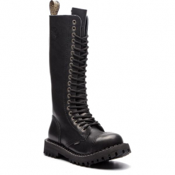 Glany STEEL - 139/O/B Black. Czarne buty zimowe damskie marki Steel, ze skóry. Za 329,00 zł.