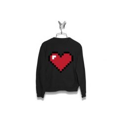 Bluza Pikselowe Serce Damska. Czarne bluzy damskie Failfake, xs, bez wzorów, bez rękawów, bez kaptura. Za 160,00 zł.