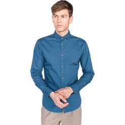 Jack & Jones Portland Koszula Niebieski. Niebieskie koszule męskie Jack & Jones, l, bez wzorów, z elastanu, bez kołnierzyka, z długim rękawem. Za 178,95 zł.