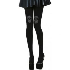 Pamela Mann Diamante Skull On Knee Tights Rajstopy czarny. Czarne podkolanówki damskie Pamela Mann. Za 62,90 zł.