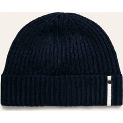Tom Tailor Denim - Czapka. Szare czapki męskie TOM TAILOR DENIM, na zimę, bez wzorów, z bawełny. W wyprzedaży za 49,90 zł.
