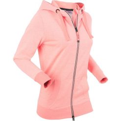 Bluzy damskie: Bluza rozpinana, długi rękaw bonprix łososiowy neonowy melanż