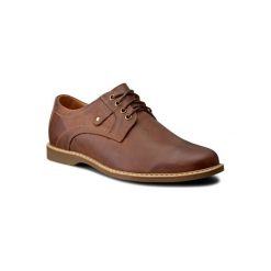 LASOCKI FOR MEN 9003. Pomarańczowe półbuty męskie Lasocki For Men, bez wzorów, ze skóry, bez zapięcia. Za 199,99 zł.