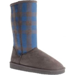 Buty zimowe damskie: Kozaki „Sabina” w kolorze szaro-niebieskim