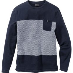 Swetry klasyczne męskie: Sweter z kieszonką Regular Fit bonprix ciemnoniebieski