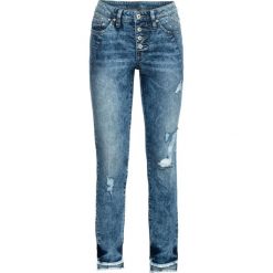 Dżinsy SKINNY bonprix niebieski "stone”. Niebieskie jeansy damskie bonprix, bez wzorów, z jeansu. Za 69,99 zł.