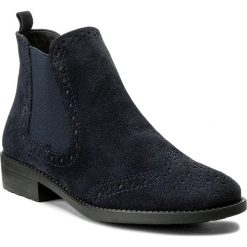 Botki TAMARIS - 1-25493-29 Navy 805. Niebieskie botki damskie marki Tamaris, z zamszu, na obcasie. W wyprzedaży za 209,00 zł.