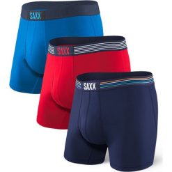 Trzypak męskich bokserek SAXX Ultra Classic. Pomarańczowe bokserki męskie Saxx, bez wzorów, z wiskozy. Za 274,99 zł.
