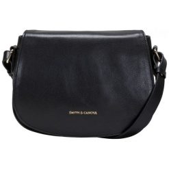 Smith & Canova Torebka Crossbody Czarna. Czarne torebki klasyczne damskie Smith & Canova, bez wzorów, bez dodatków. Za 585,00 zł.