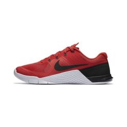 Nike METCON 2, 20 | PIŁKA NOŻNA, BASEBALL, AT | MEN | LOW TOP | DZIAŁANIE CZERWONY / CZARNO-BIAŁY | 9. Czerwone buty sportowe męskie Nike, bez zapięcia, na fitness i siłownię. W wyprzedaży za 454,92 zł.