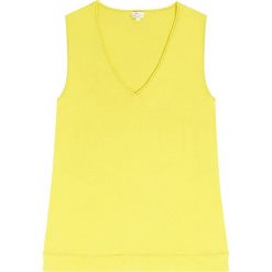 Top "Sandy" w kolorze żółtym. Żółte bluzki damskie Ateliers de la maille Paris, bez wzorów, z bawełny, bez kołnierzyka. W wyprzedaży za 128,95 zł.