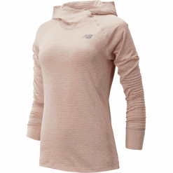 New Balance WT93246WOH. Pomarańczowe bluzy sportowe damskie New Balance, l, bez wzorów, z poliesteru, bez rękawów, z kapturem, na fitness i siłownię. W wyprzedaży za 199,99 zł.