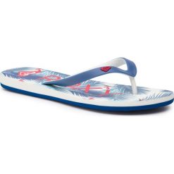 Japonki ROXY - ARJL100669 Lbl. Niebieskie klapki damskie Roxy, bez wzorów, z tworzywa sztucznego, bez obcasa. W wyprzedaży za 69,00 zł.