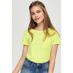 Bluzki, topy, tuniki: T-shirt basic – Żółty