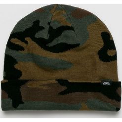 Vans - Czapka. Brązowe czapki zimowe męskie Vans, na zimę, z dzianiny. Za 89,90 zł.