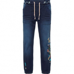 Dżinsy "Bibi" - Regular fit - w kolorze granatowym. Niebieskie jeansy dziewczęce Name it Kids. W wyprzedaży za 77,95 zł.