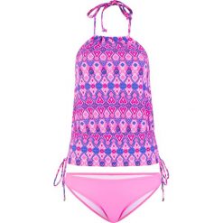 Tankini (2 części) bonprix różowy z nadrukiem. Różowe stroje kąpielowe damskie bonprix, z nadrukiem. Za 79,99 zł.