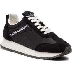 Sneakersy CALVIN KLEIN JEANS - Jill R8069 Black. Czarne półbuty damskie Calvin Klein Jeans, z jeansu. W wyprzedaży za 369,00 zł.