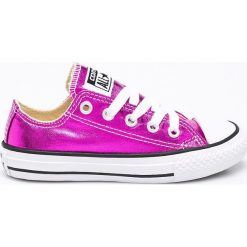 Converse - Tenisówki dziecięce. Szare buty dziewczęce sportowe marki Converse, z materiału, na sznurówki. W wyprzedaży za 139,90 zł.