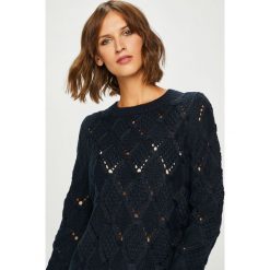 Pepe Jeans - Sweter. Czarne swetry klasyczne damskie Pepe Jeans, s, z dzianiny, z okrągłym kołnierzem. Za 259,90 zł.