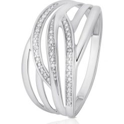 Piękny Pierścionek Złoty - złoto 585, Diament 0,008ct. Żółte pierścionki damskie W.KRUK, z diamentem, złote. Za 979,00 zł.
