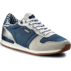 Sneakersy PEPE JEANS - Gable Sue PLS30616 Marine 585. Szare półbuty damskie Pepe Jeans, z jeansu. W wyprzedaży za 199,00 zł.