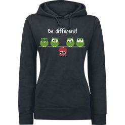Bluzy rozpinane damskie: Be Different! Bluza z kapturem damska czarny