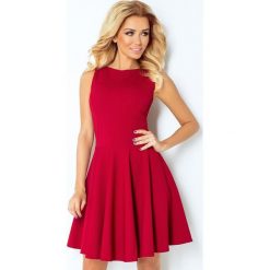 Veronica Sukienka KOŁO - dekolt łódka - CEGIEŁKA - bordowa. Czerwone sukienki hiszpanki numoco, s, z dekoltem w łódkę, rozkloszowane. Za 159,90 zł.