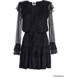 Sukienka Date Night. Czarne sukienki damskie Pakamera, bez wzorów, z tkaniny, bez kołnierzyka, bez rękawów, mini. Za 339,00 zł.