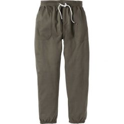 Spodnie dresowe bonprix ciemnooliwkowy. Spodnie dresowe męskie bonprix, z dresówki. Za 69,99 zł.