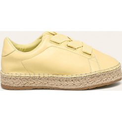Answear - Buty Buanarotti. Żółte espadryle damskie ANSWEAR, bez wzorów, ze skóry ekologicznej, bez obcasa, na obcasie. W wyprzedaży za 59,90 zł.
